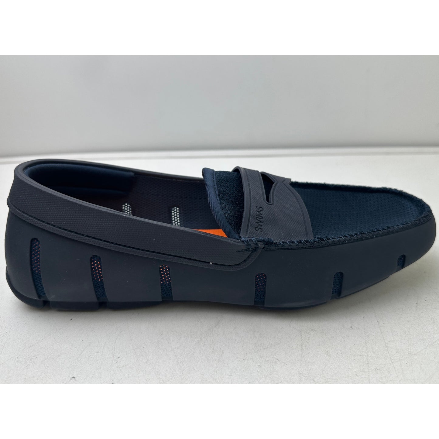 Swims Navy Blue Mesh & Rubber Penny Loafers Water Shoes Men's Sz 8