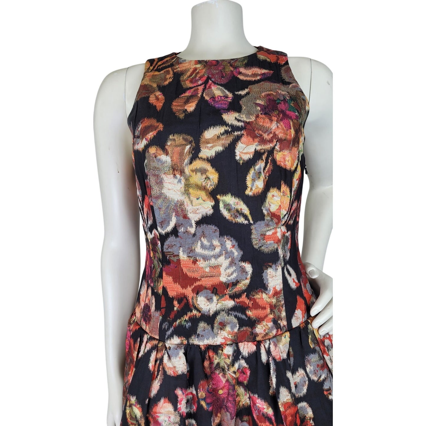 Anthropologie Leifsdottir Adelita Floral Fit-and-Flare Brocade Dress Sz 0