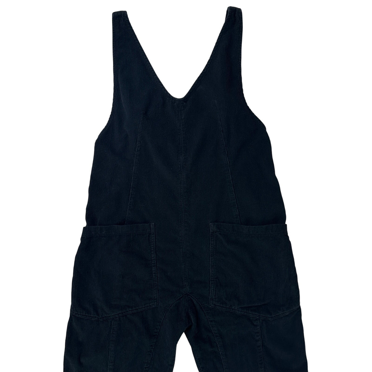 We The Free Free People Mineral Black High Roller Corduroy Jumpsuit Women's Sz S