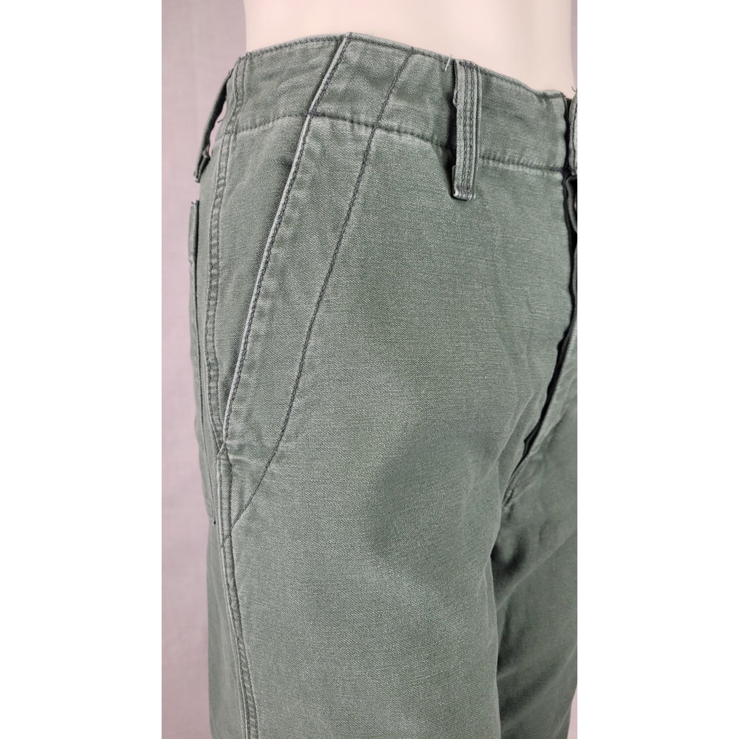 Mother Denim "The Major Sneak Roller" Pants High-Rise Wide Leg Button Fly Sz 27