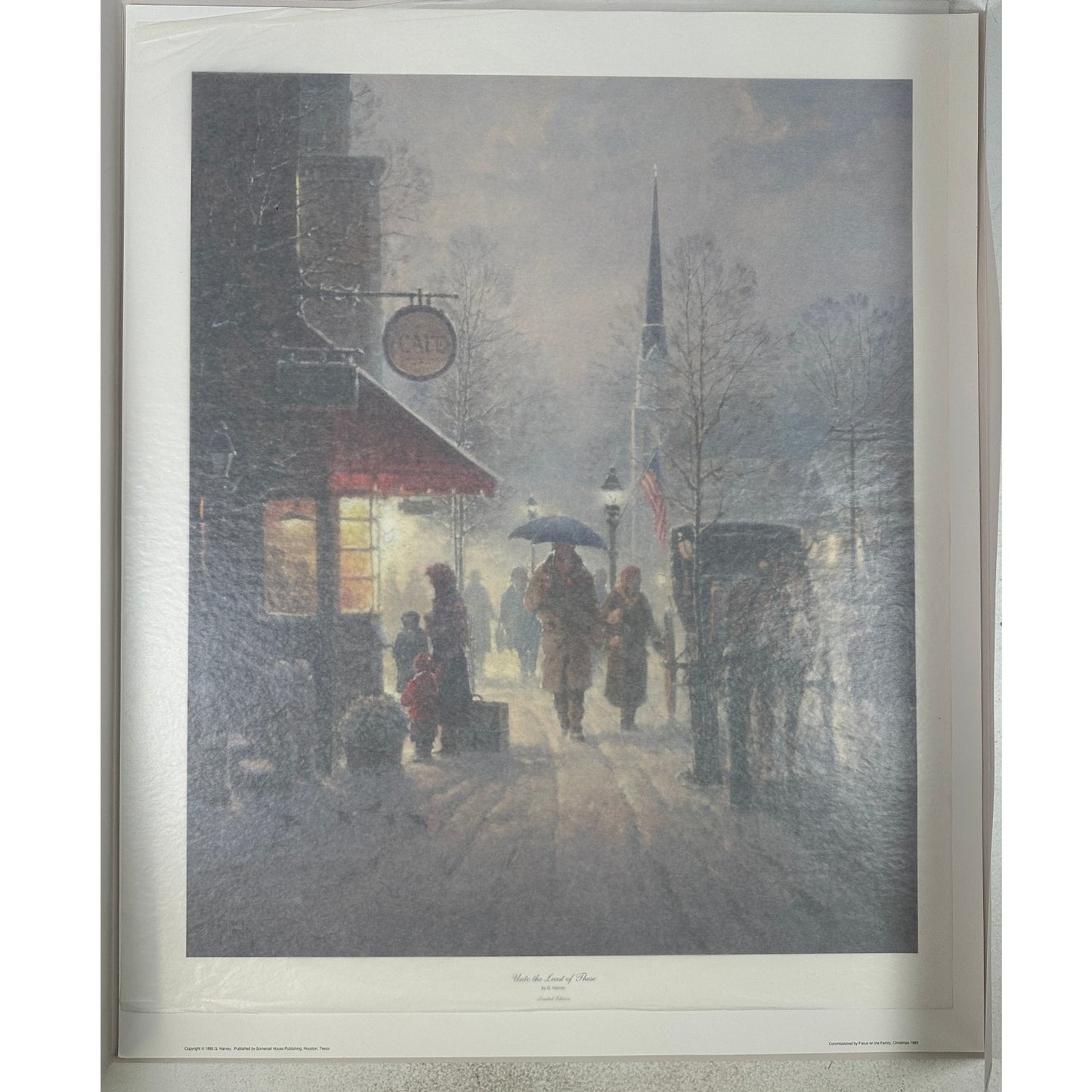 G. Harvey "Unto the Least of These" Limited Edition 1993 Christmas Print