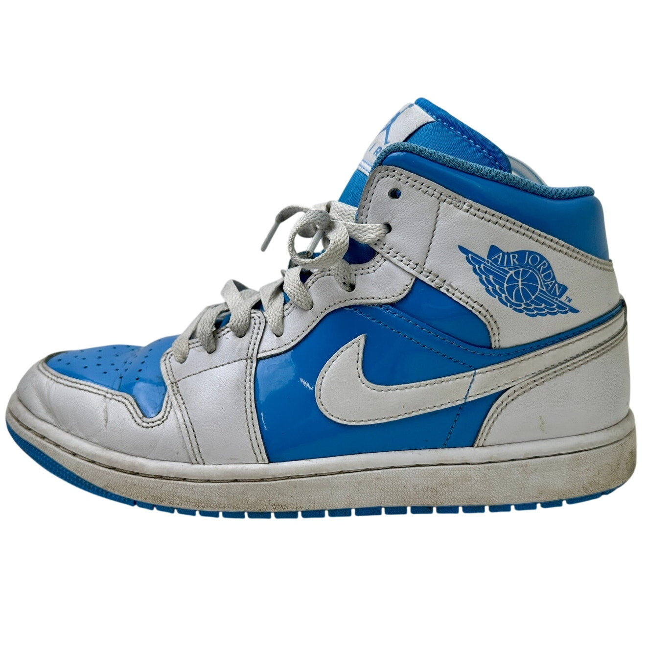 Nike Air Jordan 1 Mid Legend Blue Patent Leather Men's Sz 9