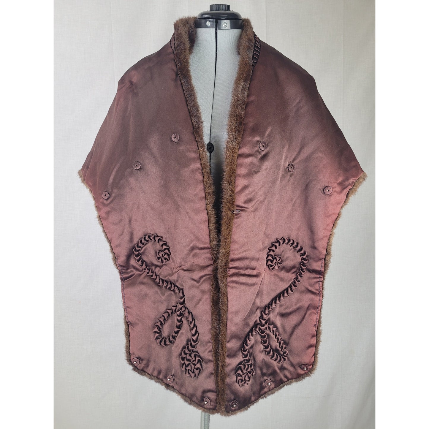 Vintage Beaver Stole Adjustable Length