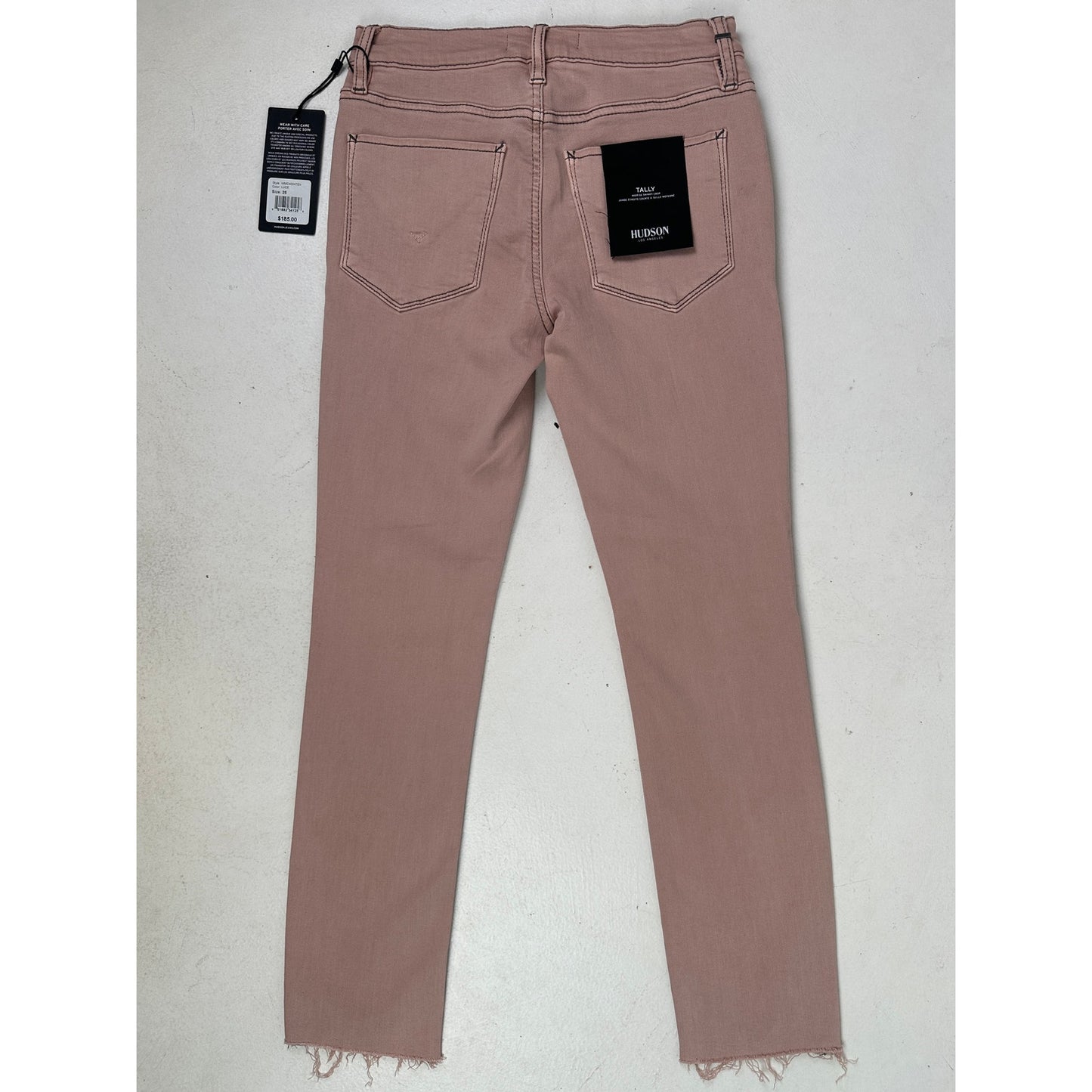 NWT Hudson Jeans Dusty Rose Tally Midrise Skinny Crop Pants Women's Sz 25