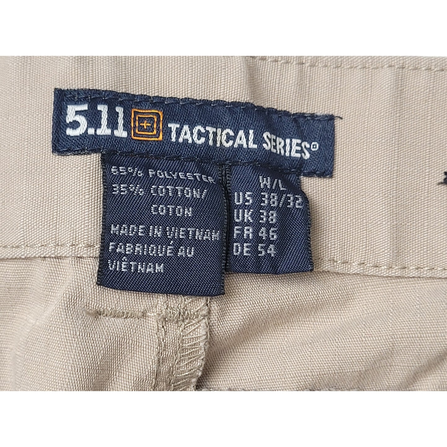 5.11 Tactical Series Khaki Cargo Work Fishing Hunting Pants Men's Sz 38x32