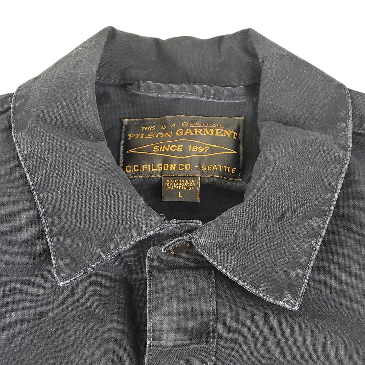 Filson Dry Tin Cloth Forester Jac-Shirt | Navy Blue | Men's Sz L