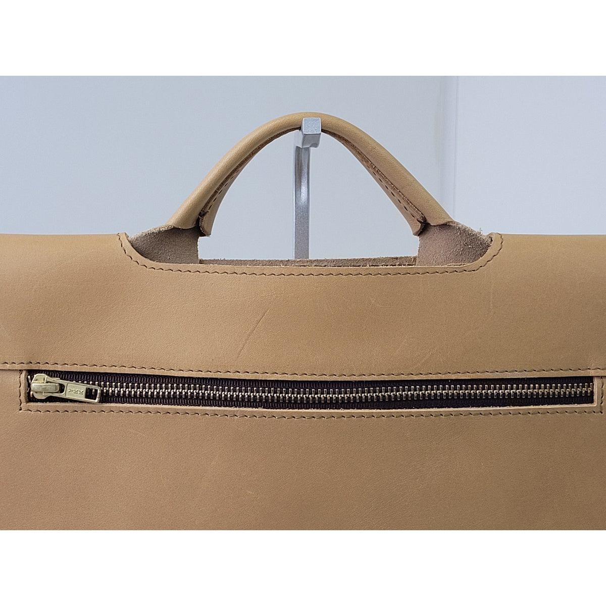 Vintage Rustico Leather Briefcase Messenger Bag Light Brown Made in USA