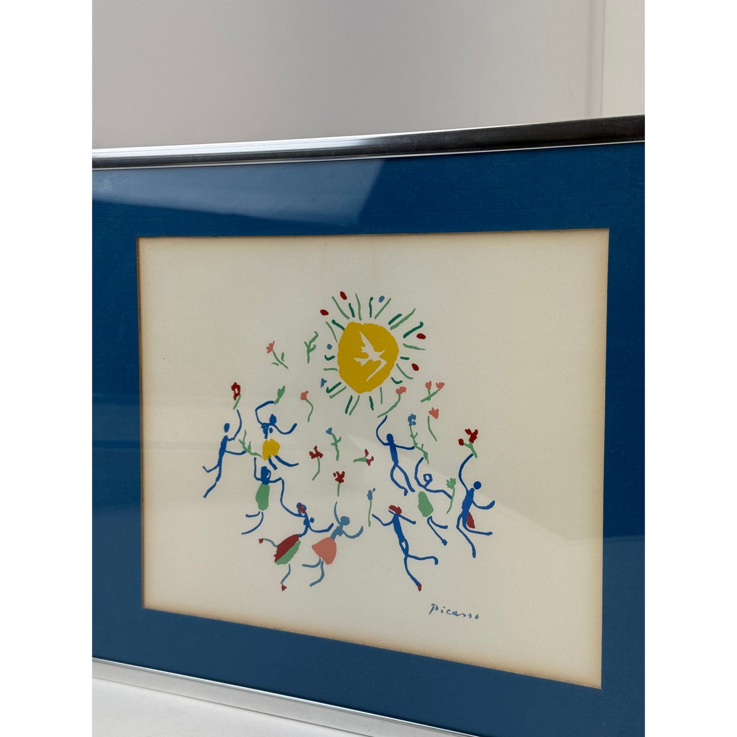 Authentic Hans Silkscreen Reproduction of Picasso's "HOMAGE TO THE SUN" & "DOVE III"