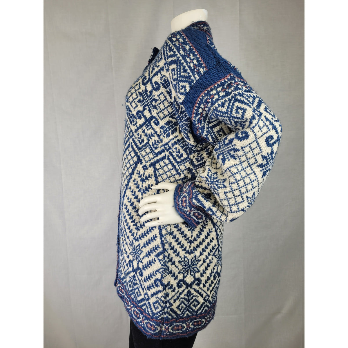 Vintage Norlender Knitwear 100% Wool Nordic Cardigan Sweater Women's Sz M