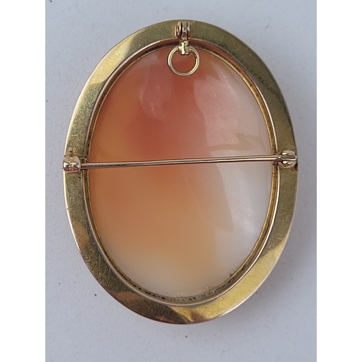 Antique Cameo Brooch Pendant 10K Yellow Gold Gorgeous Goddess Carved Shell Large