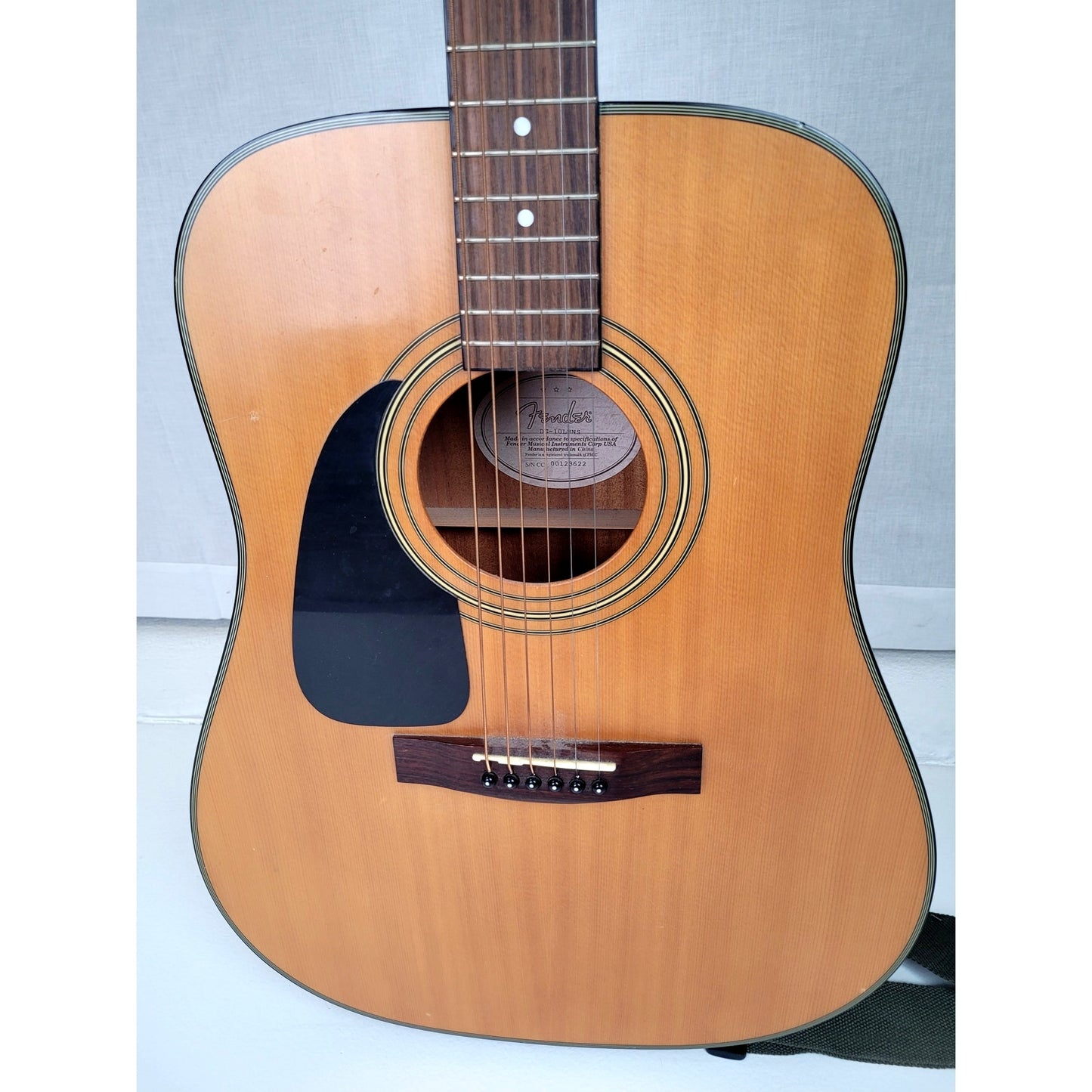 Fender DG-10LH NS Left-handed Acoustic Guitar w Case EUC