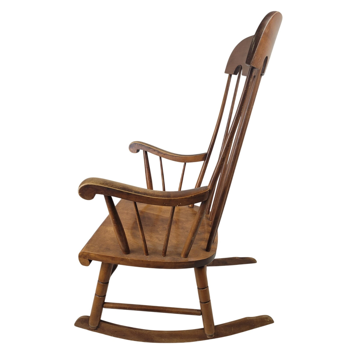Vintage MCM Tell City Hard Rock Maple Rocking Chair | Andover Finish