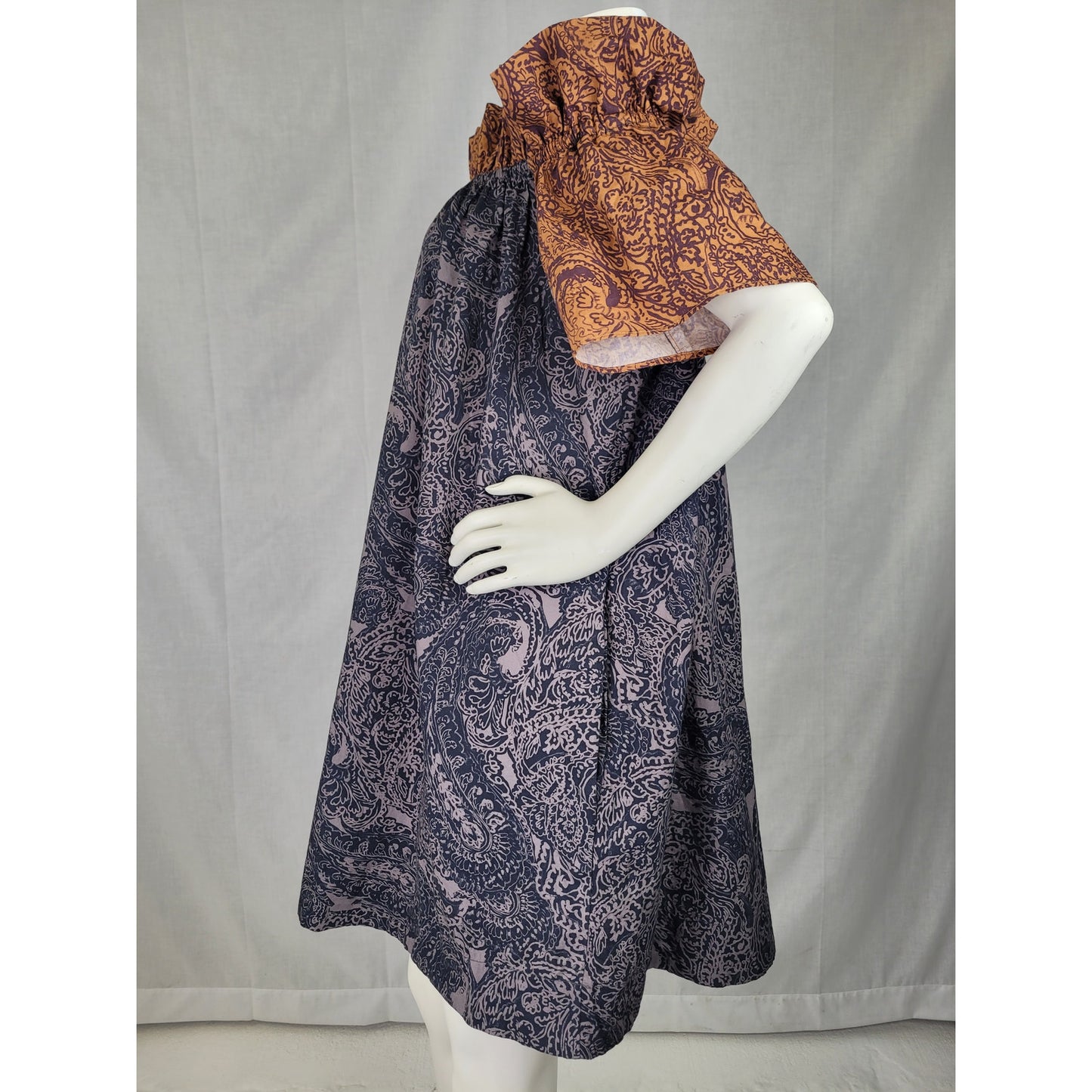 Free People Sophie Printed Off-the-Shoulder Mini Dress Women's Sz L