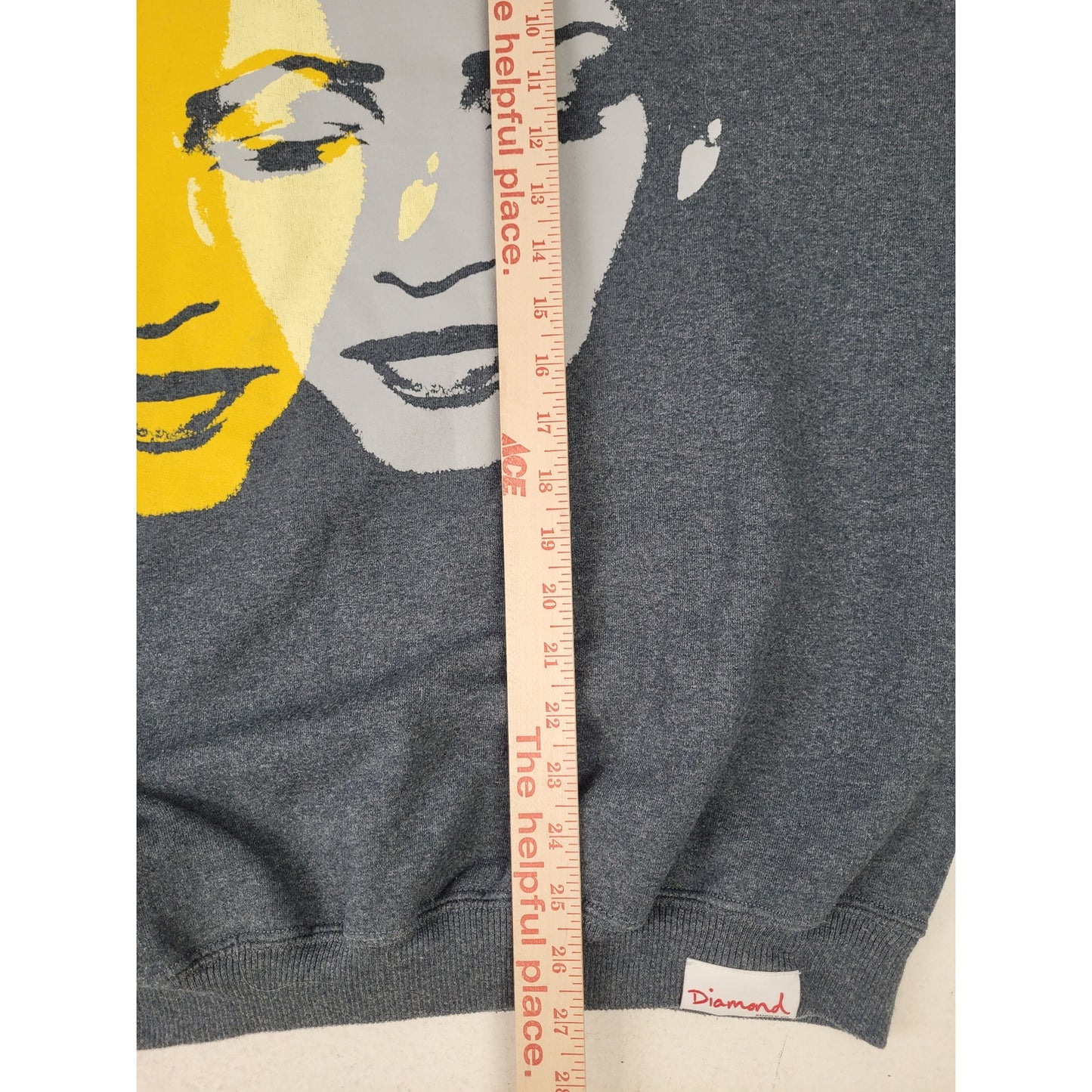 Diamond Supply Co. Dark Grey Crewneck Sweatshirt Sade Adu Men's Sz L