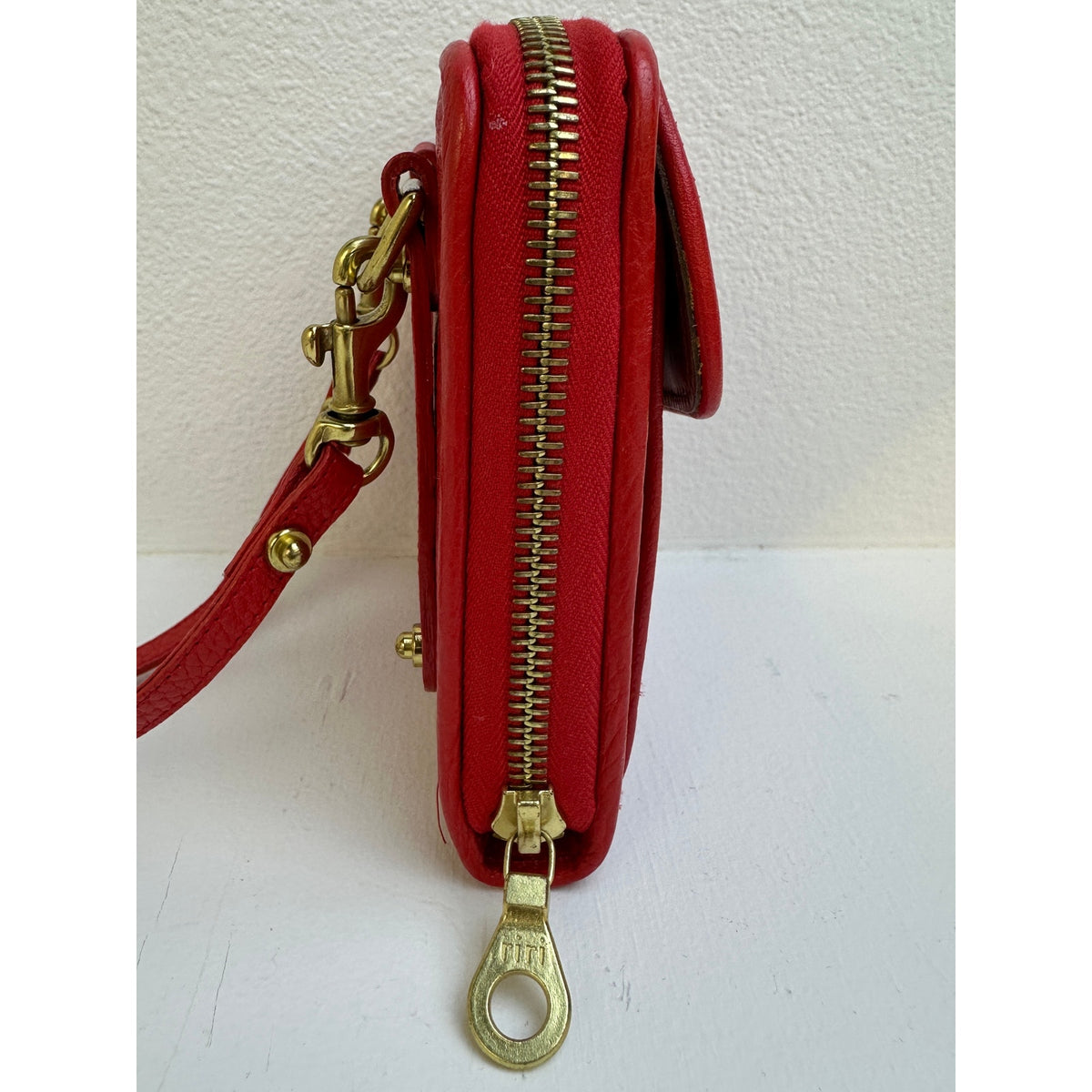 Vintage Dooney & Bourke All-Weather Red Leather Convertible Belt Bag Crossbody