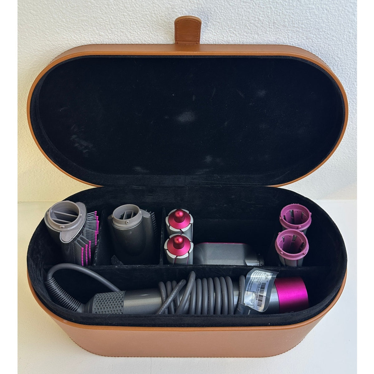 Dyson Airwrap Complete Hair Multi-Styler (Nickel/Fuchsia) w/ Case - Model HS01
