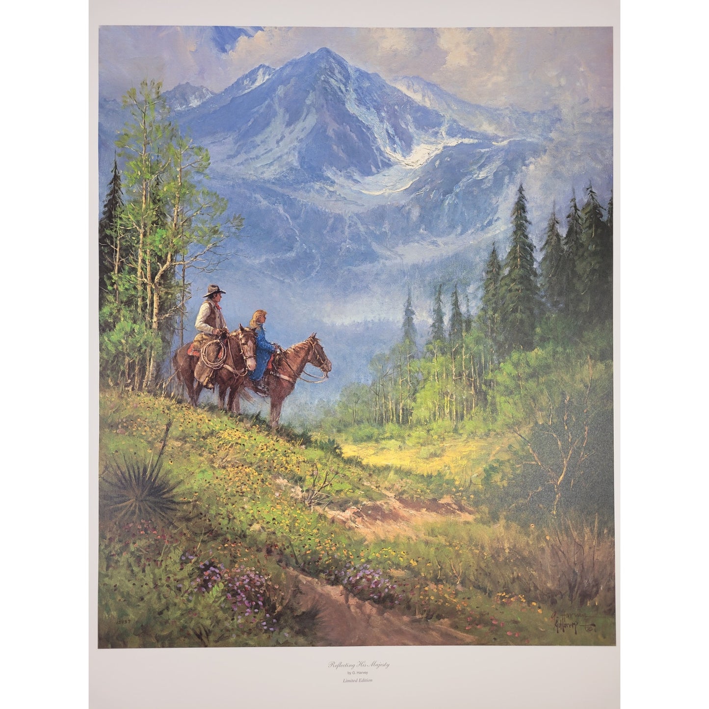 VTG 1995 G. Harvey Reflecting His Majesty Paper Art Print w COA Limited Edition