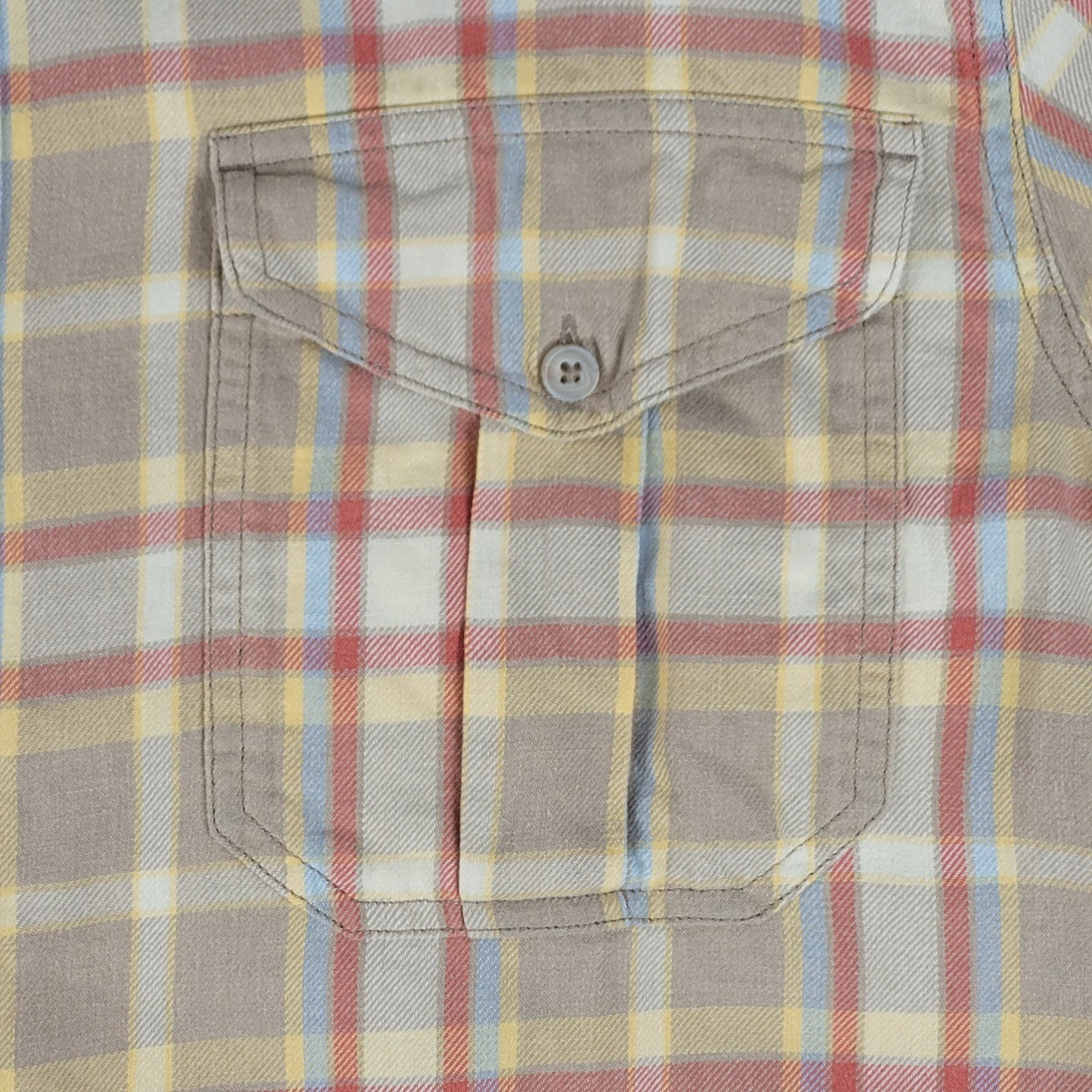 Short Sleeve Alaskan Guide Shirt | Light Brown & Red Plaid | Men's Sz L