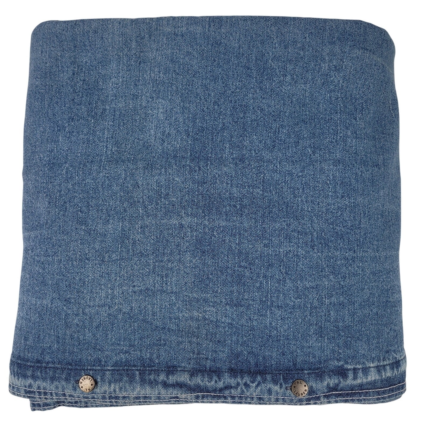 Ralph Lauren Queen Medium Wash Blue Cotton Denim Duvet Cover