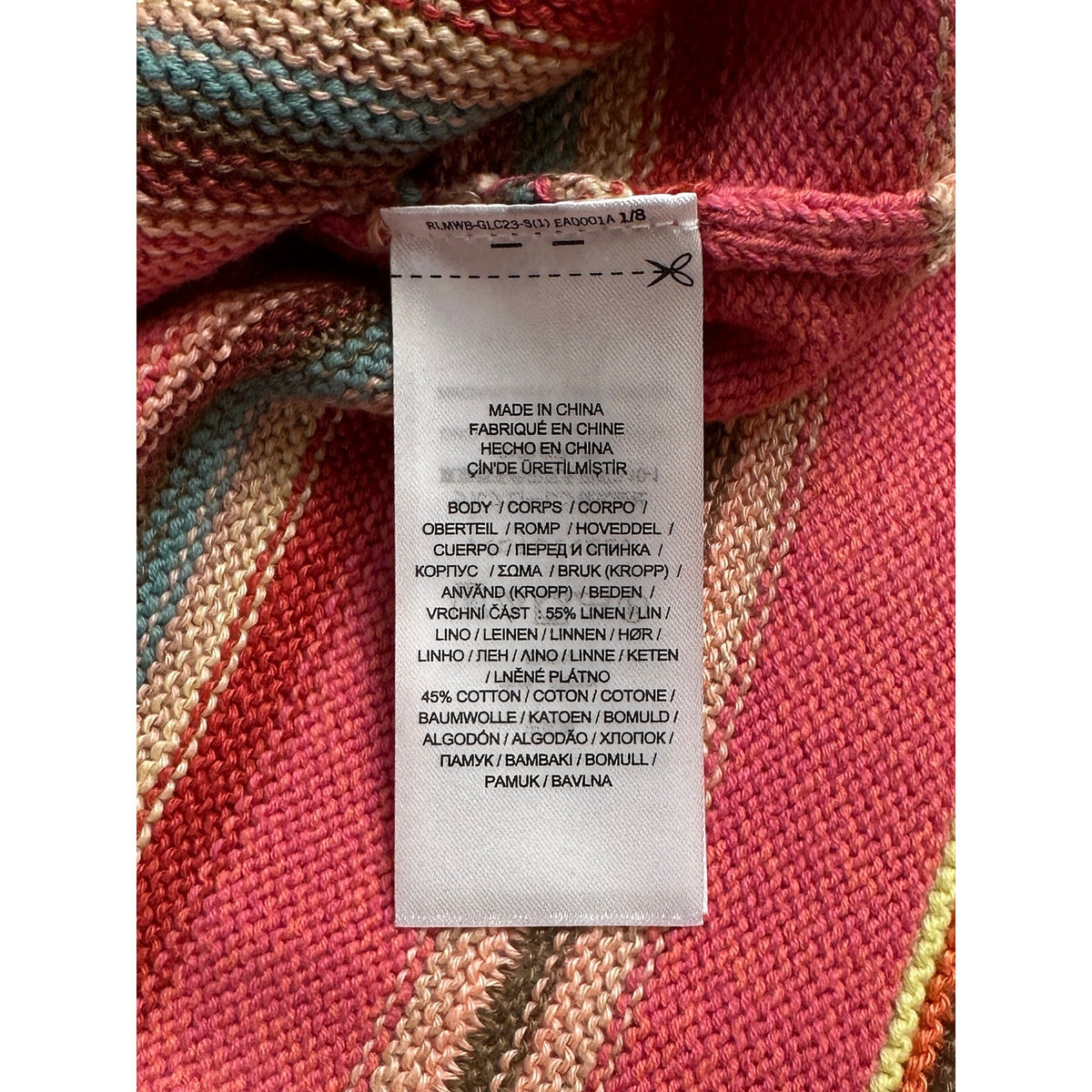 Ralph Lauren Multi-Color Striped Knit Crewneck Sweater Women's Sz 2X NWT
