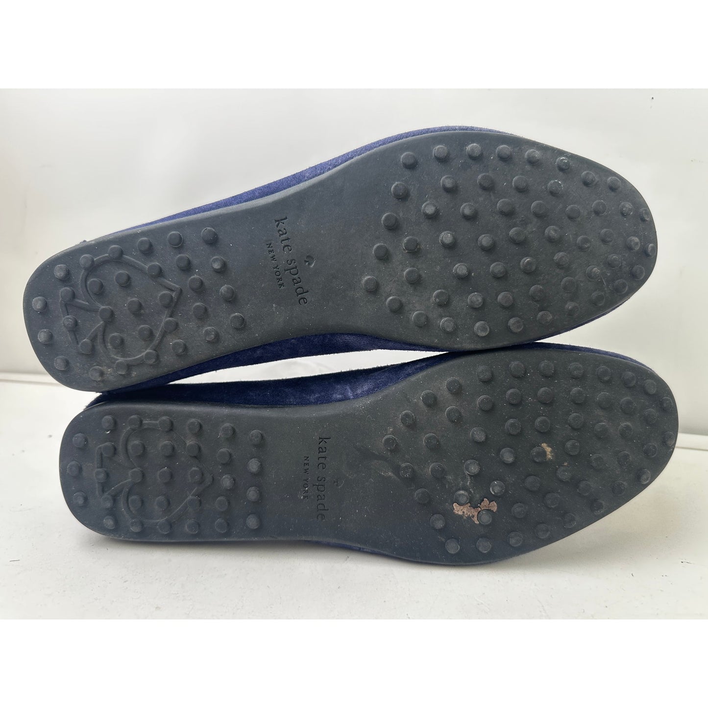 Kate Spade New York Carson Navy Blue Suede Driving Loafers Women's Sz 8.5
