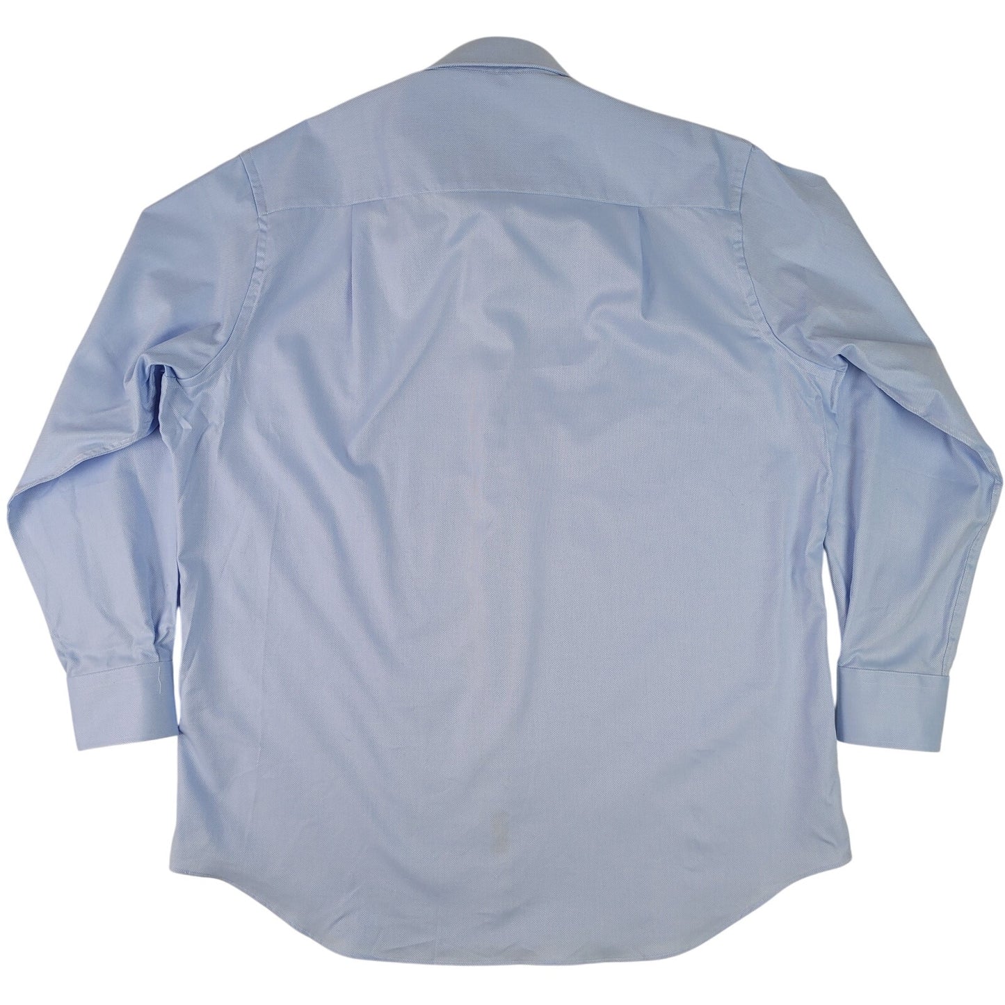 NWT David Donahue Trim Fit Blue Dress Shirt Sz 18 34/35