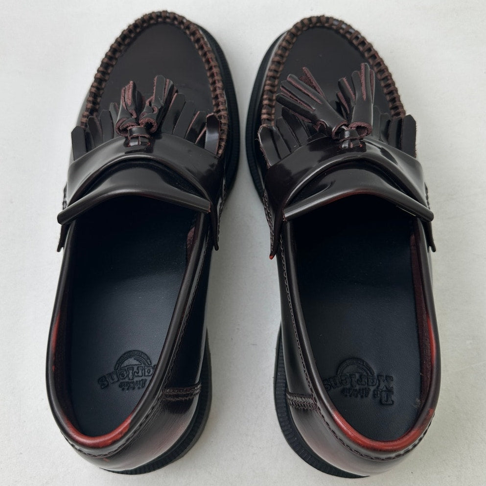 Dr. Martens Adrian Tassel Loafers in Cherry Red Arcadia Women's Sz 7