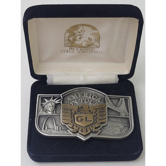 Vintage 1980s Honda Gold Wing "America On Tour" LTD Edition Belt Buckle in Box