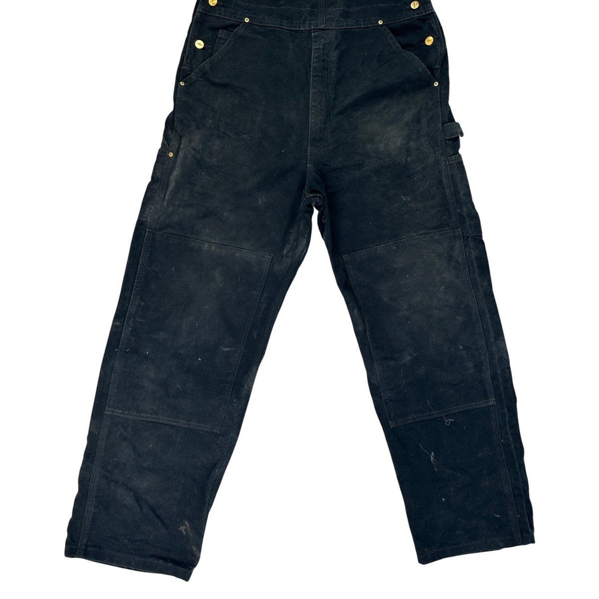 Carhartt R01 BLK Double-Knee Duck Bib Overalls Men's Sz 36x32