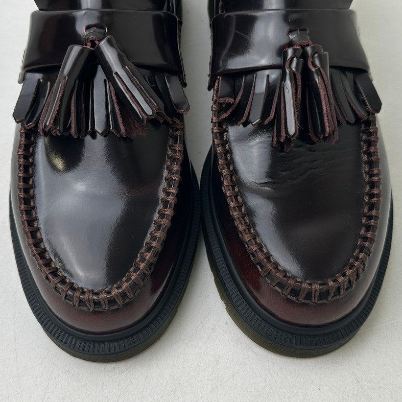 Dr. Martens Adrian Tassel Loafers in Cherry Red Arcadia Women's Sz 7