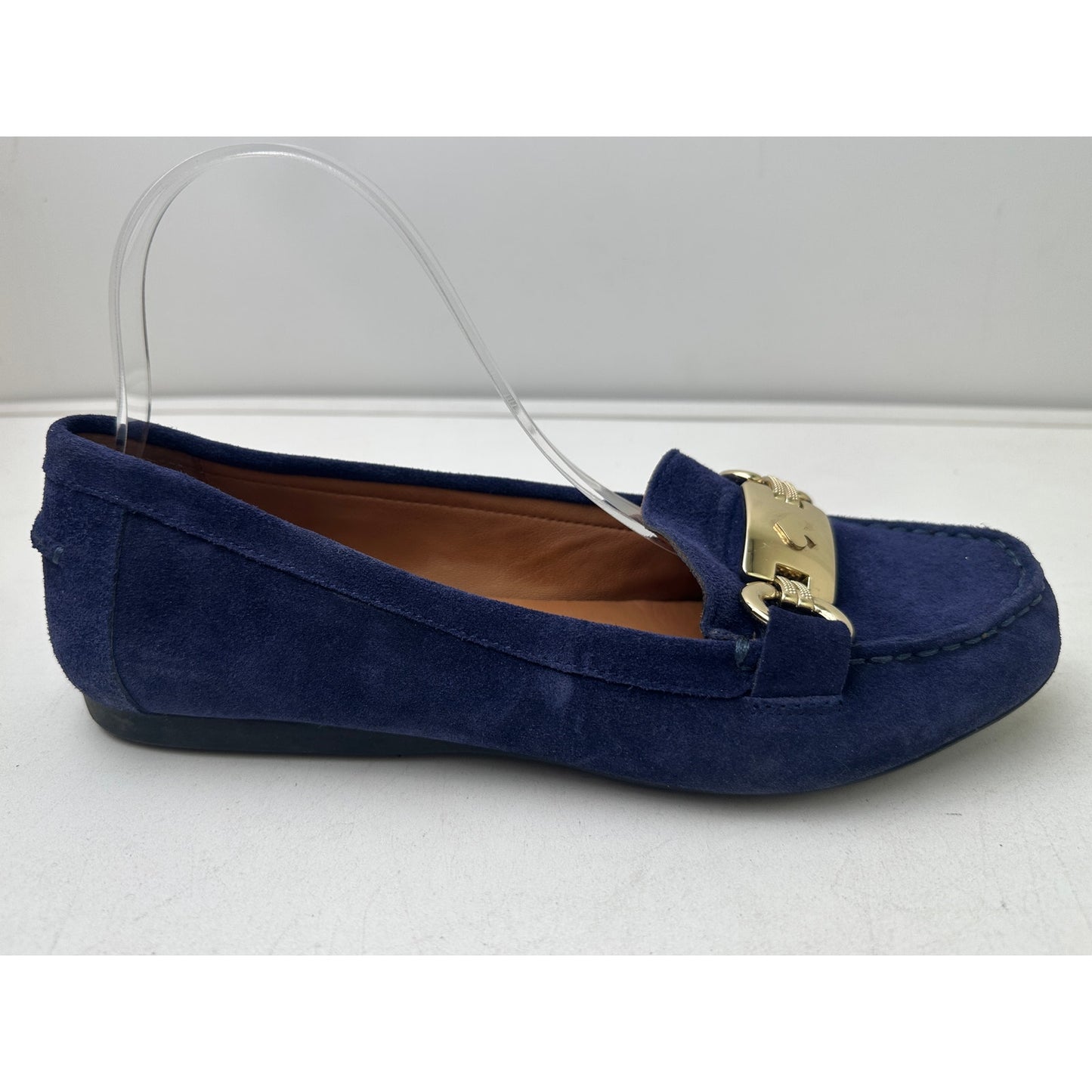 Kate Spade New York Carson Navy Blue Suede Driving Loafers Women's Sz 8.5