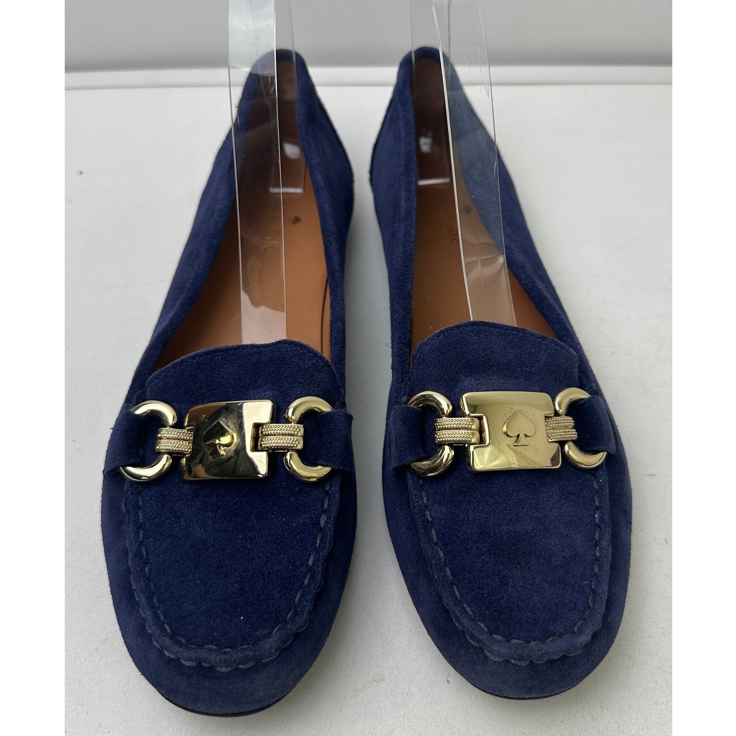 Kate Spade New York Carson Navy Blue Suede Driving Loafers Women's Sz 8.5