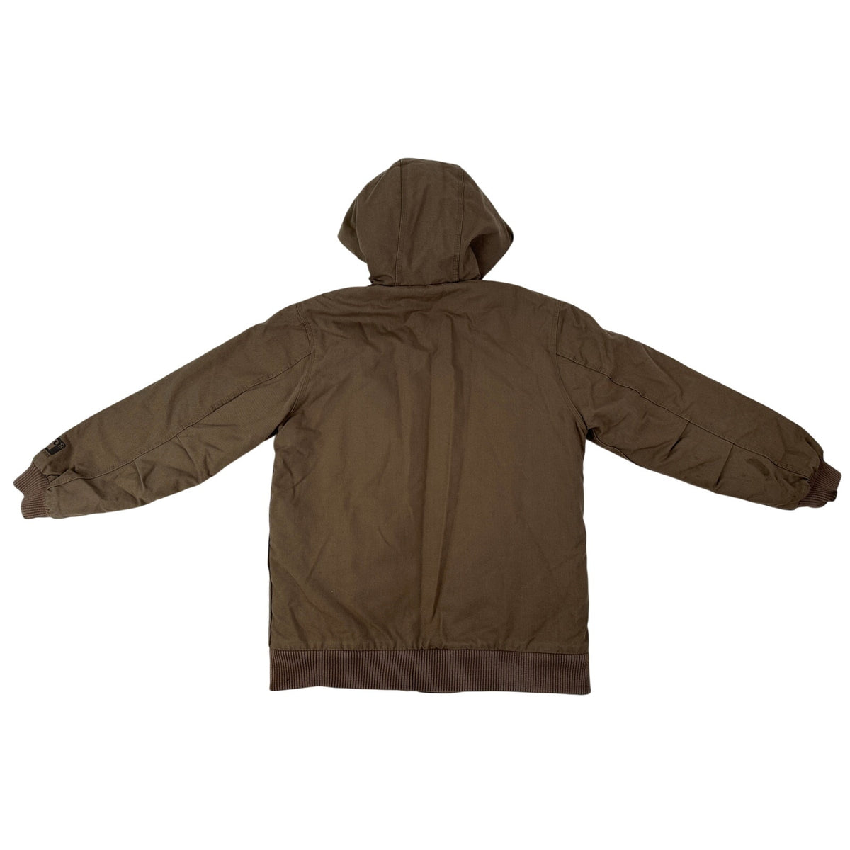 Carhartt Canyon Brown Quick Duck Woodward Insulated Hooded Jacket Boy's Sz L