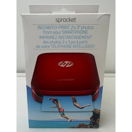 HP Sprocket Portable 2x3" Instant Photo Printer - Special Edition Red | Untested