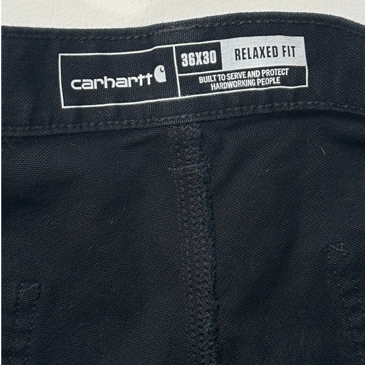 Carhartt Black Rugged Flex Double-Front Duck Utility Work Pants Men's Sz 36x30