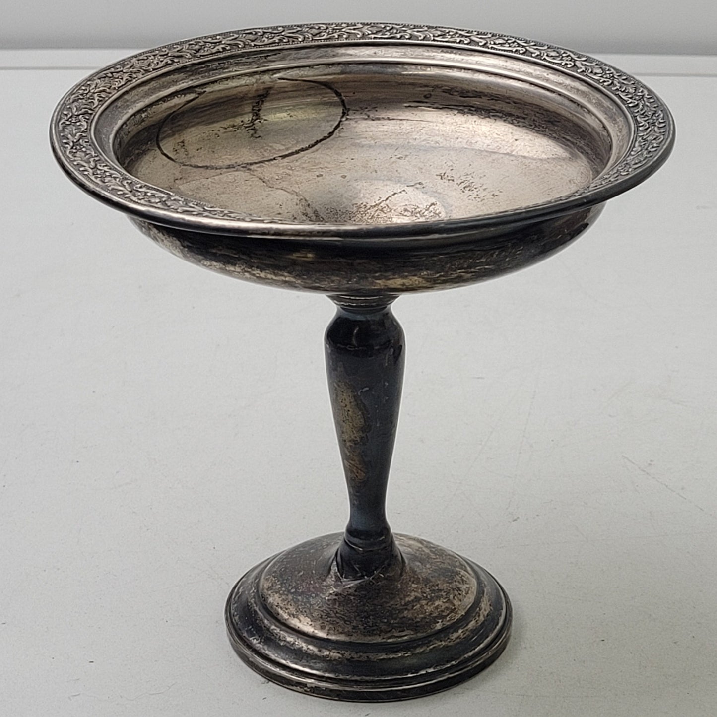 Vintage/Antique Sterling Silver Weighted Compote Pedestal Dish | 196 grams