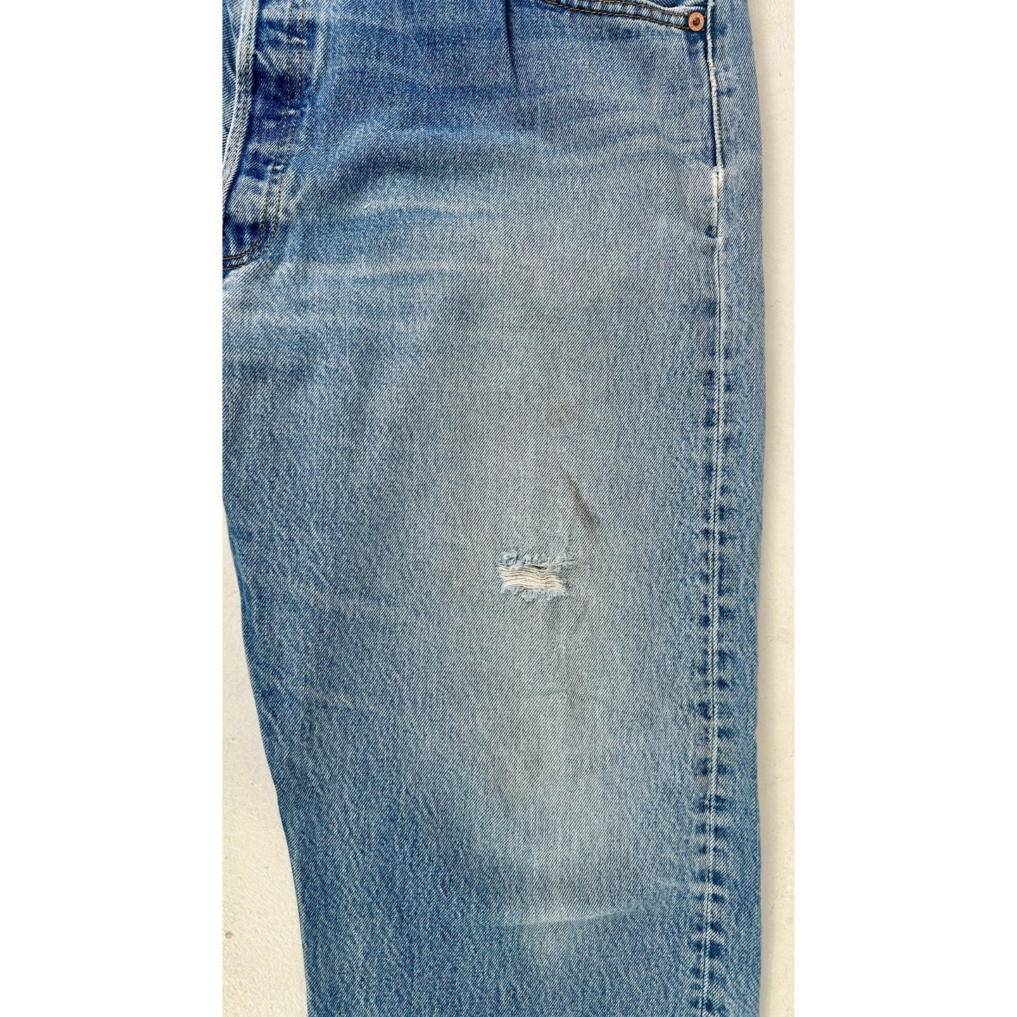Vintage Levi's 501 Distressed Blue Jeans Men's Sz 42" x 35"