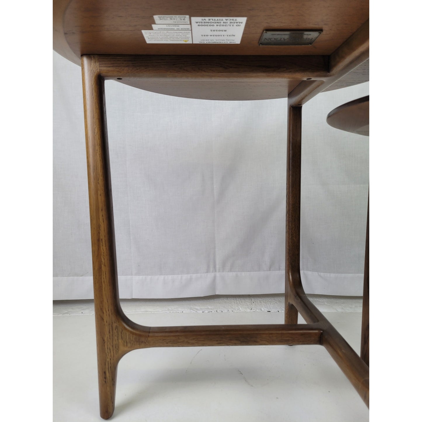 Revelation Mid-Century Modern Style Stow Away Nesting Tables | Set of 2