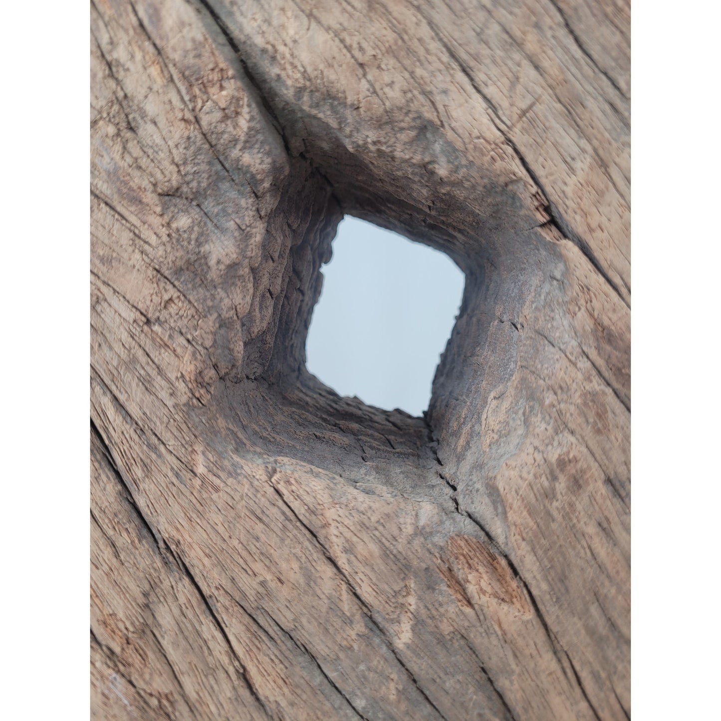 Antique Rustic Large Wooden Oxen Cart Wheel Sculpture on Stand