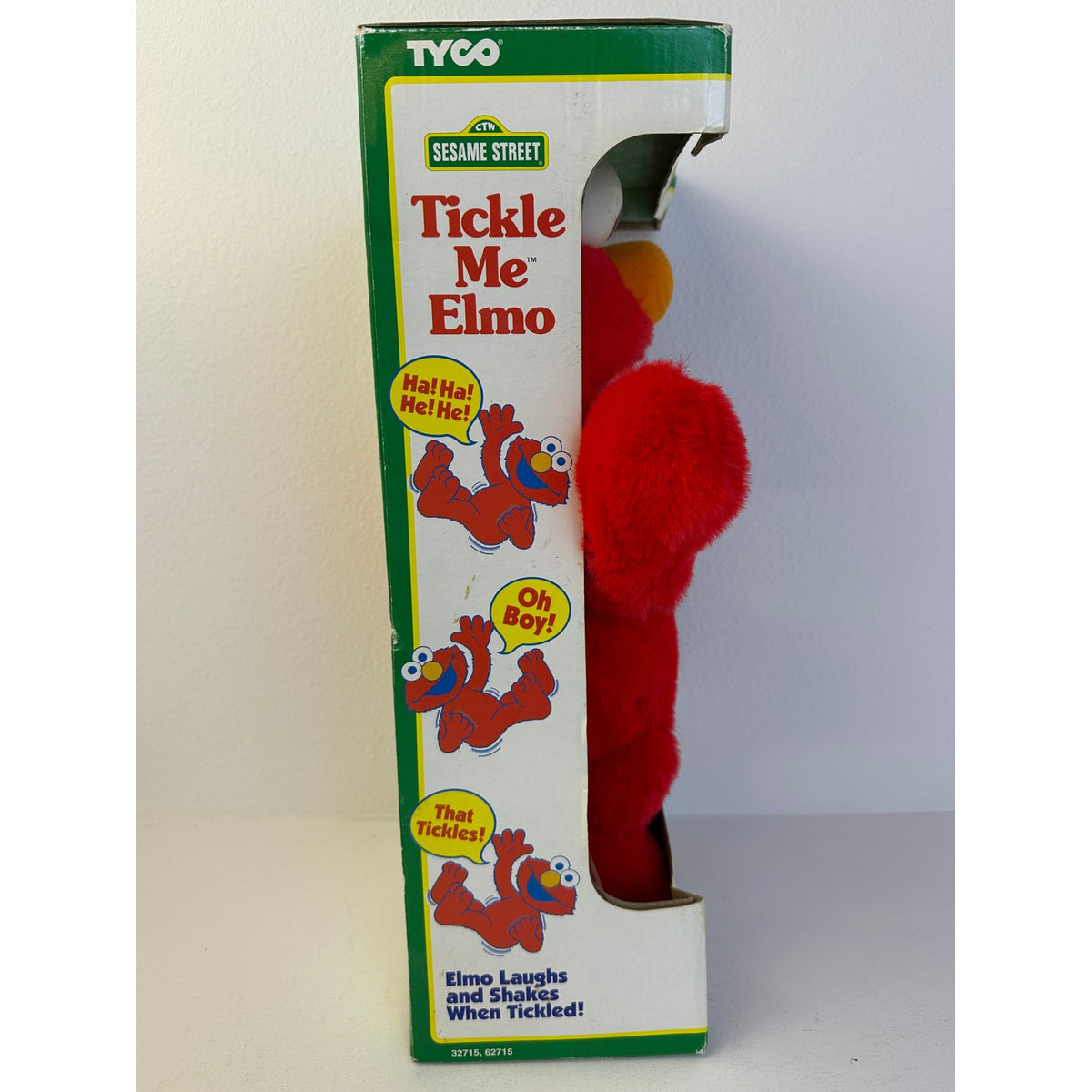 Vintage 1996 Tyco Tickle Me Elmo Plush Toy (Model 62715) in Original Box