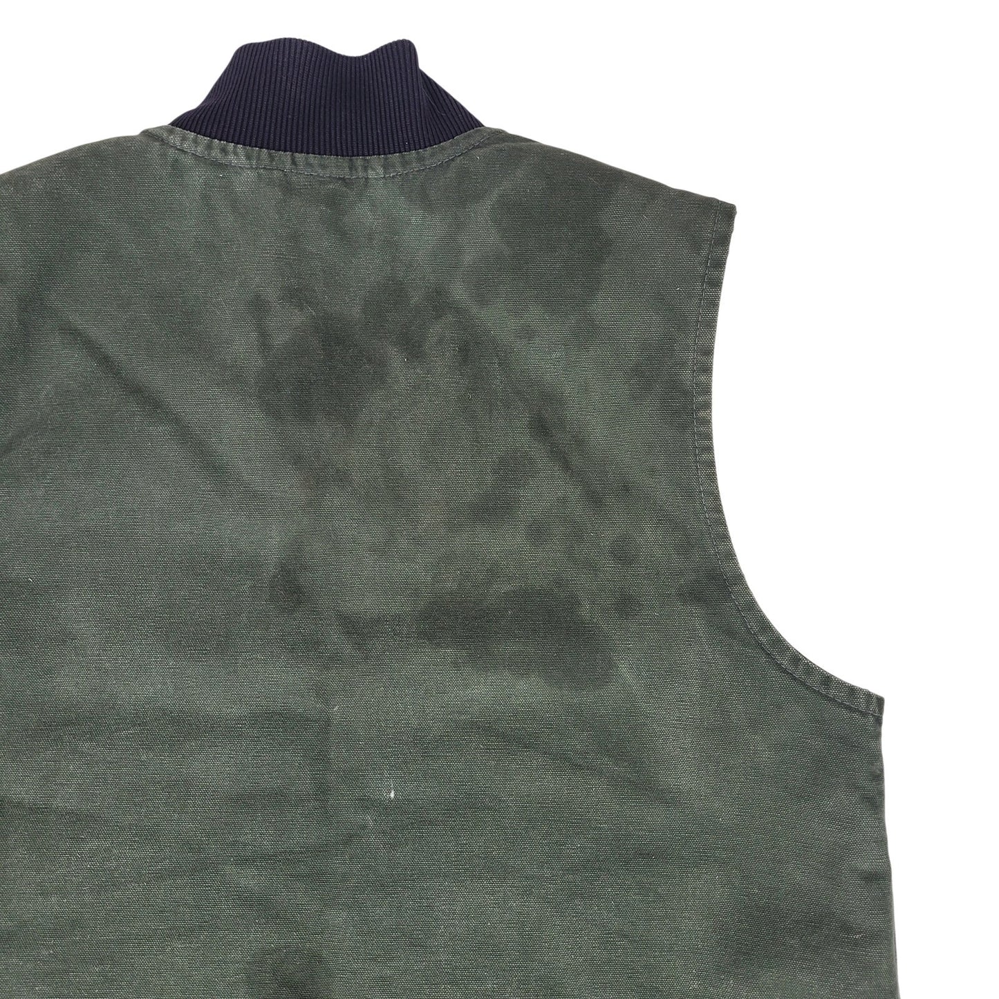 Carhartt V02 CYP Moss Green Duck Canvas Vest Quilt Lined Men's Sz M