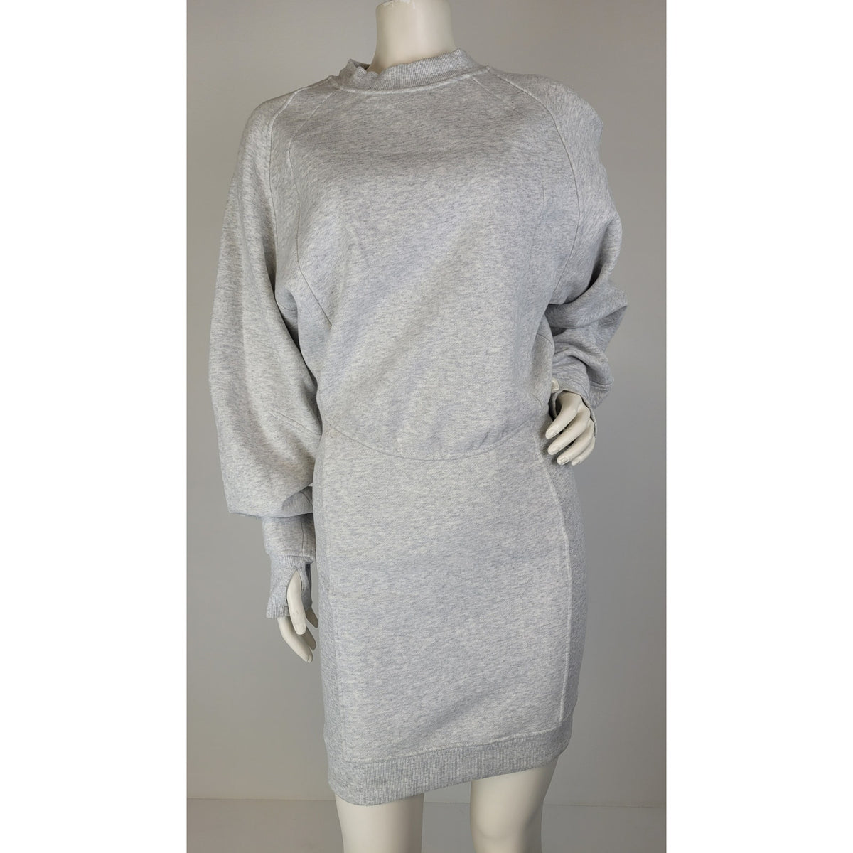 Lululemon Scuba Long Sleeve Dress Heathered Core Ultra Light Grey Women's Sz 4