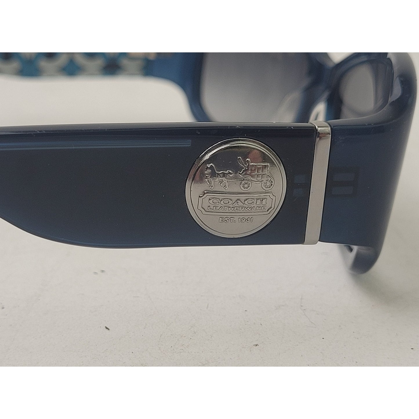 Y2K Coach S2009 Blue Logo Sunglasses w Case EUC