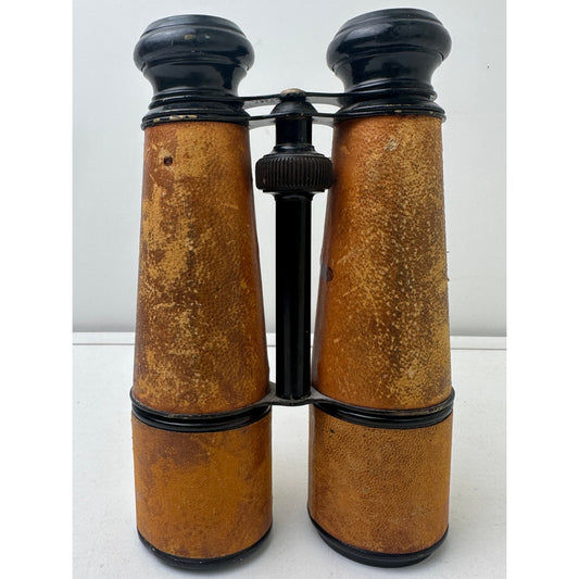 Antique Chevalier Paris Leather Field Binoculars & Theater Glasses