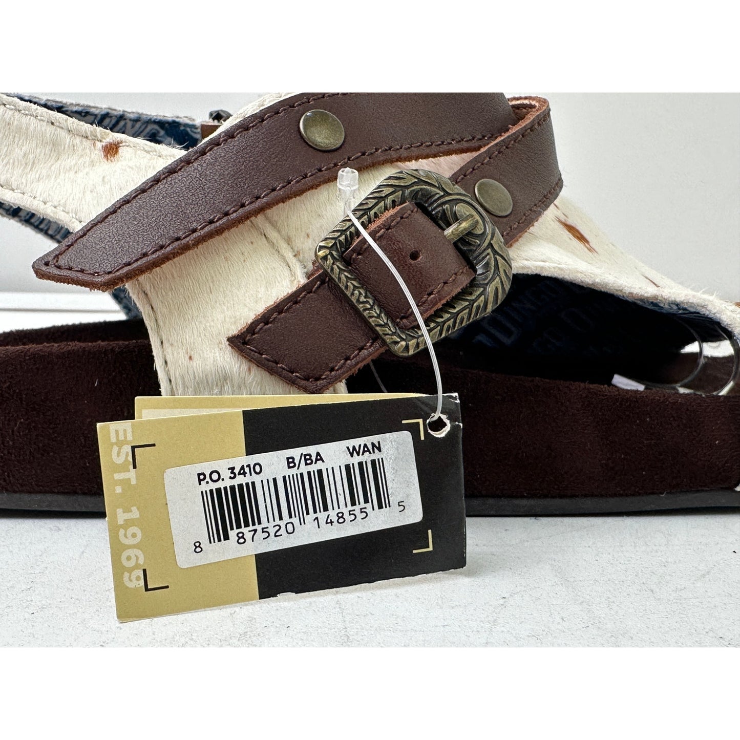 Dingo Savannas Cow Print / Calf Hair Women’s Sandals Sz 9