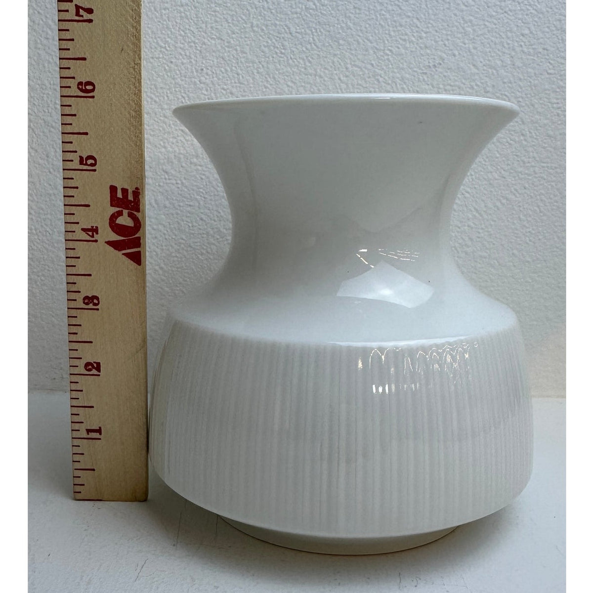 Vintage Rosenthal Studio-Linie White Porcelain Modulation Vase by Tapio Wirkkala