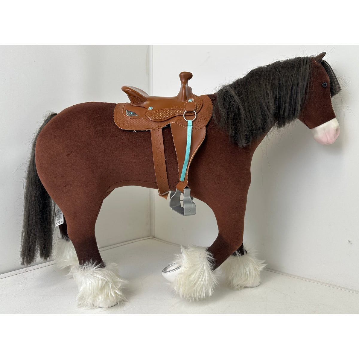 Retired American Girl Truly Me Prancing Clydesdale Draft Horse with Saddle