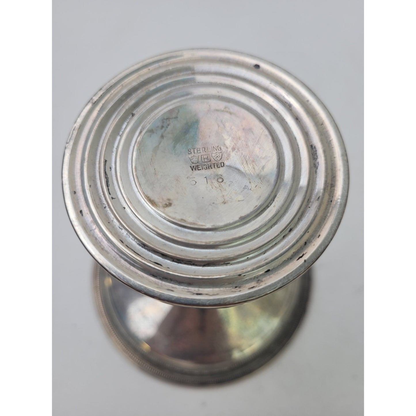 Vintage Sterling Silver Weighted Compote Reticulated Rim 5 1/2" H x 5 1/4" W