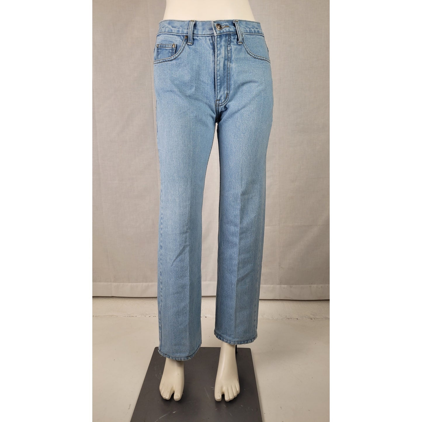 VTG 90s Versace Jeans Couture Light Wash Slightly Tapered Leg Women's Sz 29