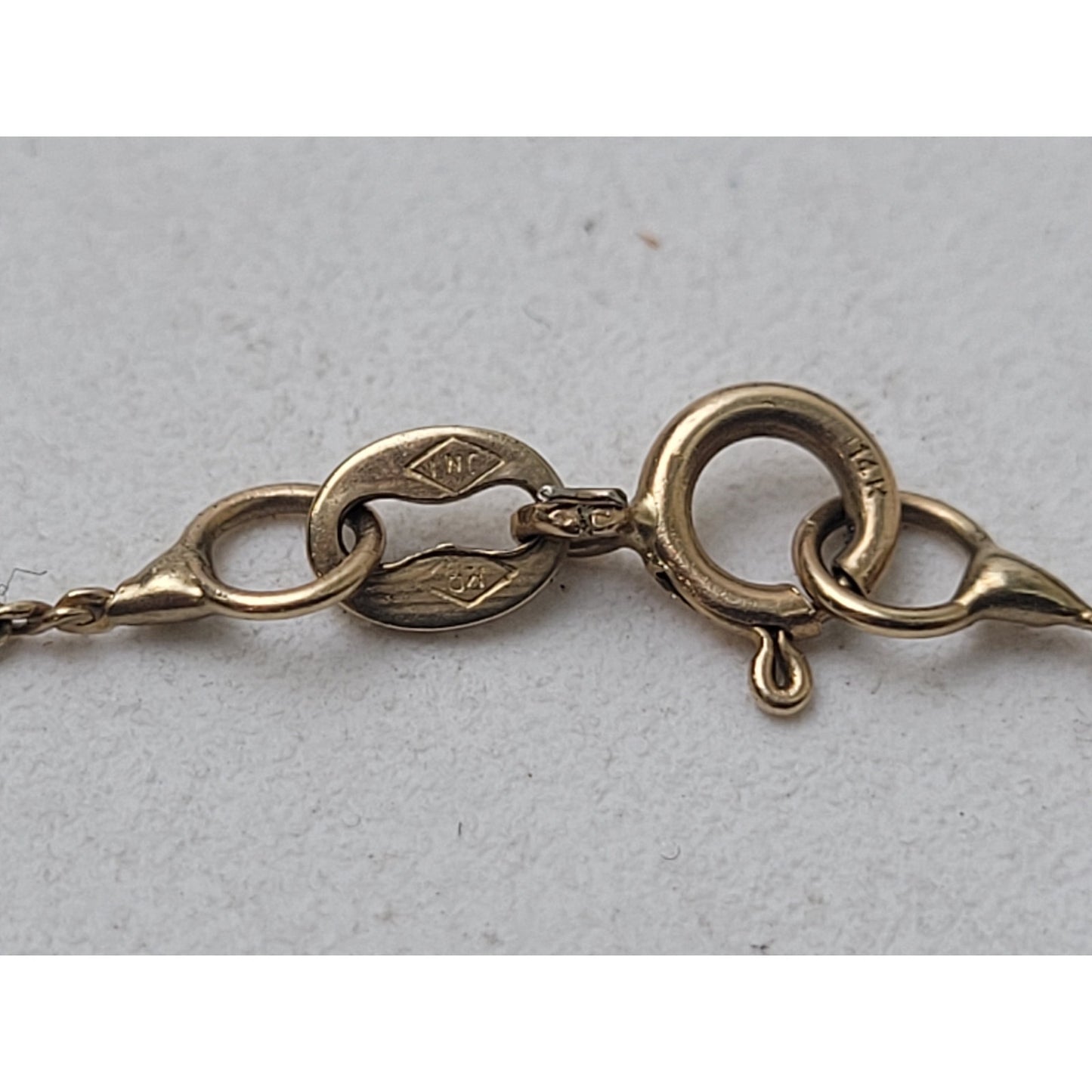 14K Yellow Gold Crinkle-Link Rope Chain Bracelet | 1mm Thick | 7.25" | .58 Grams